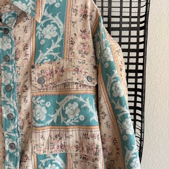 Free people we the free wonderland fog jacquard shirt - Picture 4 of 9